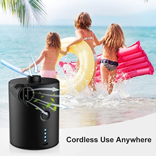 Rechargeable Electric Air Pump Inflator: Mini Inflate Small Portable Fast Inflatable for Mattress Swimming Pool Camping