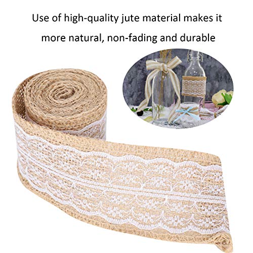 Fita de tecido de juta para artesanato, fita de juta para grinaldas de porta de casamento de campo,