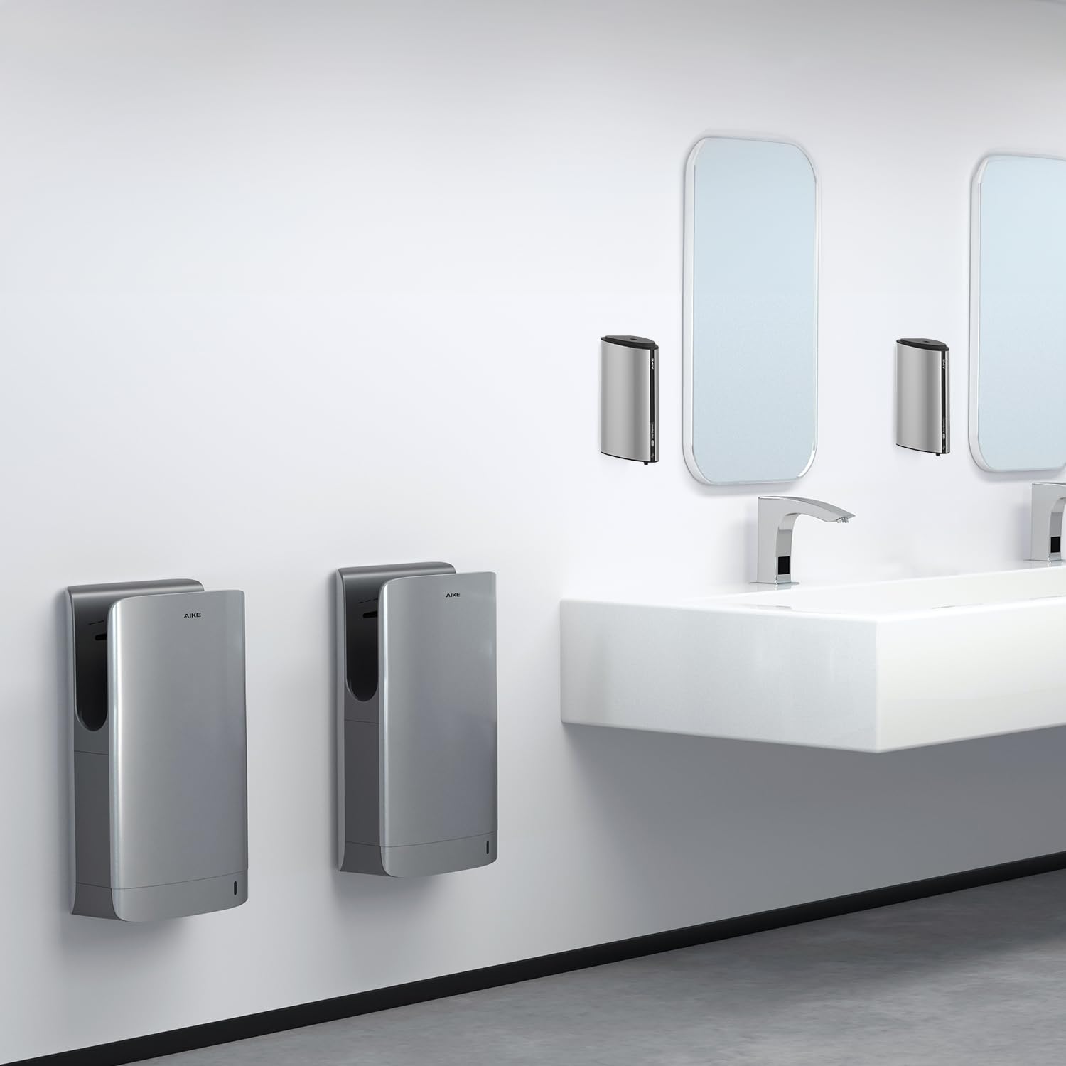 AIKE Swan Secamanos Slim con Filtro HEPA, Diseño Curvo Elegante y Estética Minimalista para Baños Modernos, 220V Modelo AK2065