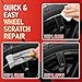 SMAPHY Wheel Scratch Repair Kit, Gloss Black Rim Repair Kit Curb Rash, DIY Alloy Wheel Repair Kit, Car Wheel Rim Scratch Repair Kit, Rim Paint Pen for Wheel Repair, Universal Color Black Wheel Paint (Gloss Black)