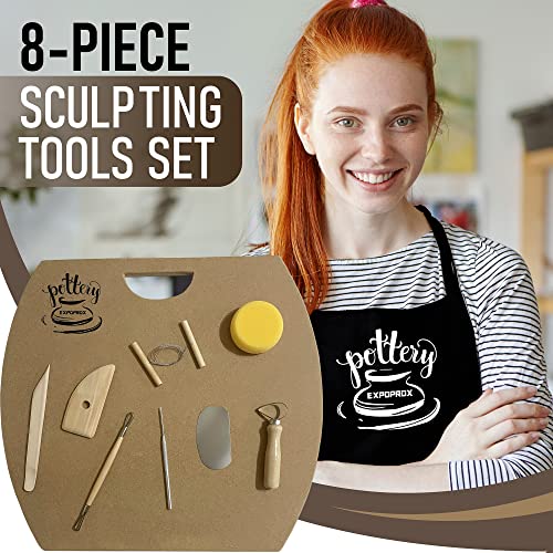 Expoprox Clay Wedging Board Surface 20 In X 18 In-Pottery Sculpting Tools Kit For Arts, Crafts, Canvas Apron. #TOP1
