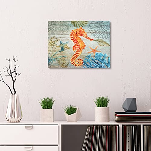 Lienzo de caballito de mar Yelolyio de gran nitidez para decoración de pared oceánica 3