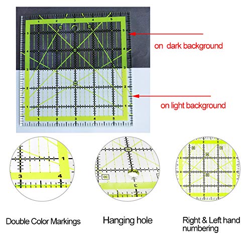 image for UOOU 4 Pack Quilting Ruler, Quilting Ruler (4.5
