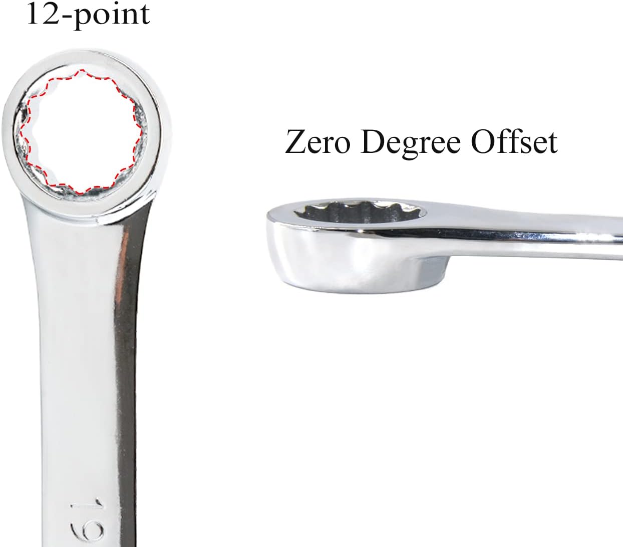 6 Pcs Extra Long Double Ring Box End Spanner Aviation Wrench Set Strong Power Less Effort Metric 8mm-21mm