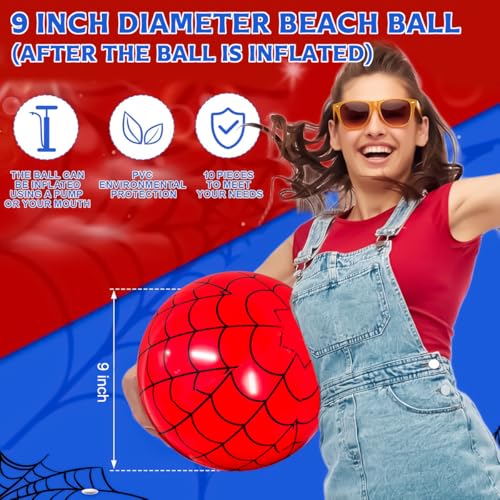 OU RUI 10 Packs Beach Balls Inflatable Pool Toys for Kids Summer Pool Toys Adults Kids Birthday Party Favors Luau Summer Beach Water Games Beachball Party Decor by OU RUI - Image 3