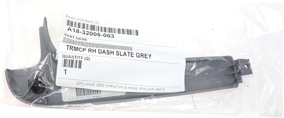 Freightliner Slate Gray Right Hand Dash Trim Cap - A18-32005-003 (OE Replacement Part for Freightliner: 1998-2011 Century CST-120/2000-2017 Columbia CL-120/2001-2018 & 2020 Coronado CORO-132 Trucks)