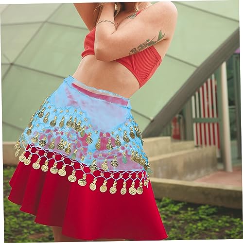 Mikinona Lenço De Saia De Dança Do Ventre Cinto De Dança Do Ventre Lenço De Quadril De Lantejoulas S
