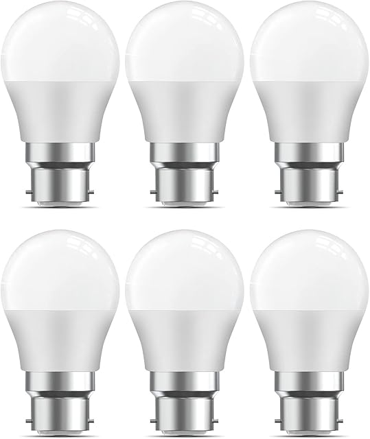 LEDYA LED Bayonet Light Bulbs 5W, 40W Halogen Bulb Equivalent, 400LM, Warm White 3000K, Energy Saving B22, 240°Wide Beam, G45 Small Golf Ball Blubs, Non-dimmable, Pack of 6 [Energy Class F], 20047