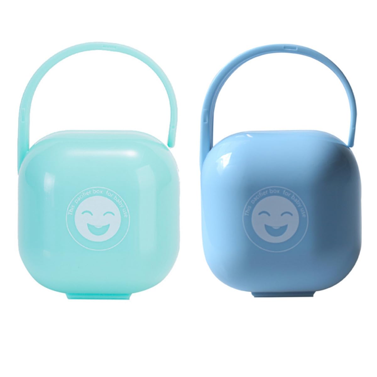2pcs Pacifier Storage Box and Pacifier Protective Case for Infants Portable Dustproof and Impact-Resistant Plastic Holder Travel for Care Color Assorted Style