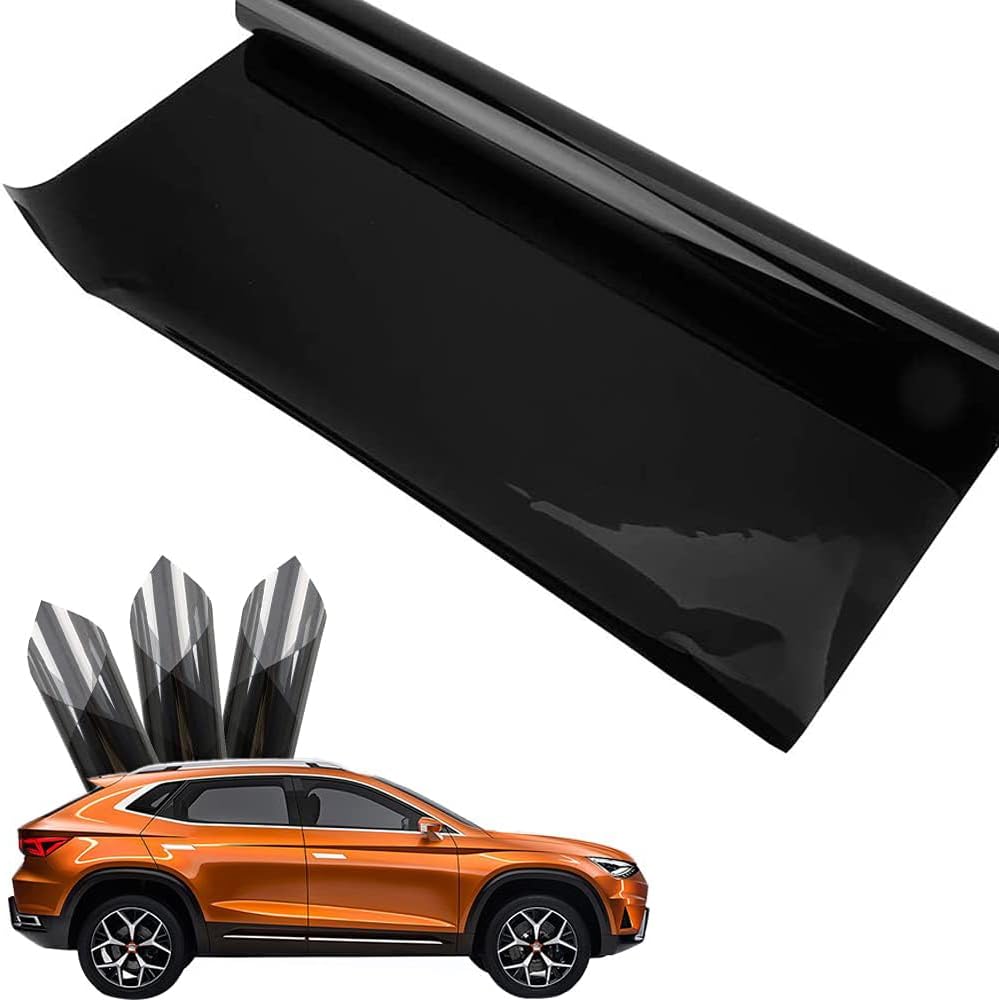 Tinting Film Roll,Vehicles Window Tint Film Black Privacy Film Anti Uv Heat-Insulation Glare Prevent for Car Van 3% VLT (30in x 10ft)
