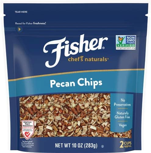 Fisher Chef's Naturals Pecan Chips, 10 oz, Naturally Gluten Free, No Preservatives, Non-GMO