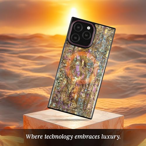 Image of COCOMII Rectangle for iPhone 16 Pro Case, Eclipse Abalone Shell