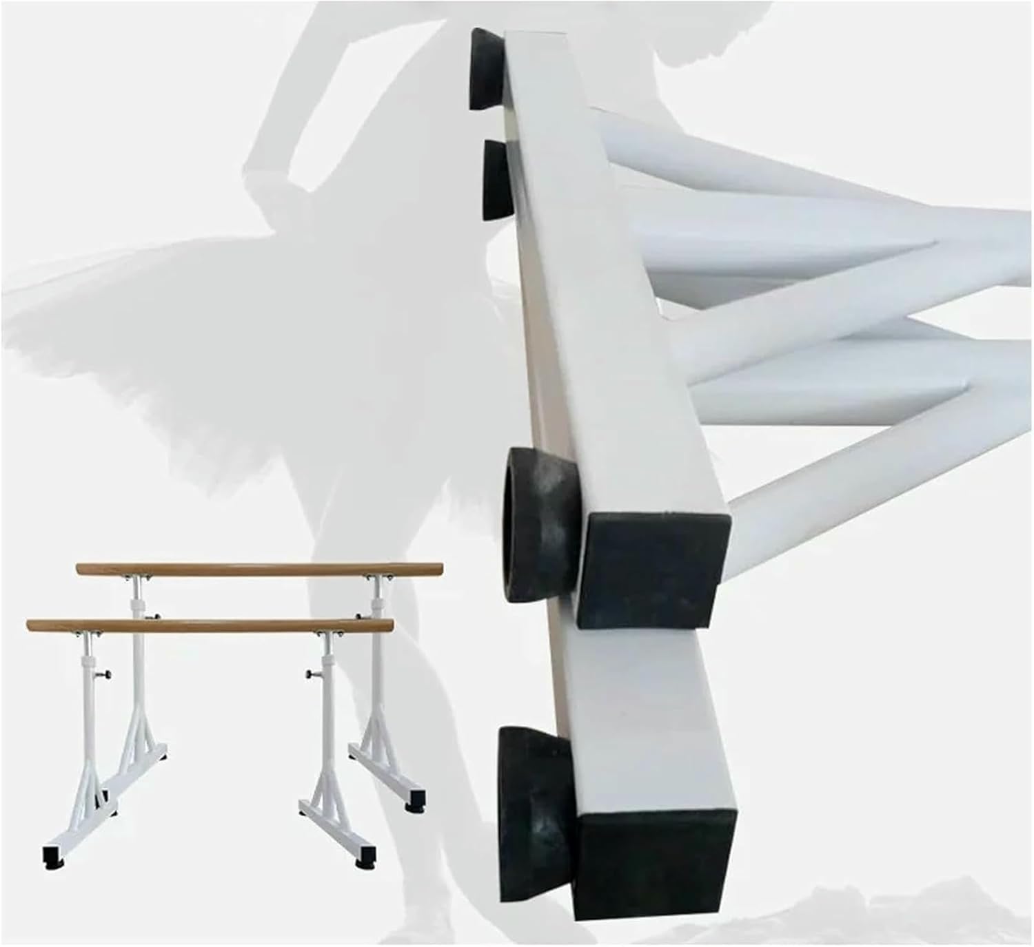 Adjustable Freestanding Ballet Barre Portable Wooden Dance Stick Movable Gymnastics Equipment for Dance Practice