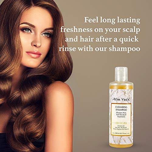 Image of Aloe Veda Anti Dandruff Cleansing Shampoo with Tea Tree Oil, 200ml