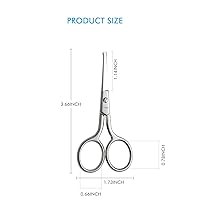 Vista 2 de LIVINGO Tijeras de Manicura Premium con Punta Redondeada Multiusos de Acero Inoxidable para Cutículas Pedicura Kit de Belleza y Aseo para Uñas