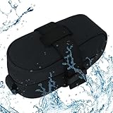 Vllold Bolsa de asiento, accesorios de bolsa con reflector, bolsa trasera ligera antiderrames con gráficos reflectantes para viajes al aire libre