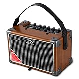 EASTROCK 15W Electric Guitar Amp, EGA-15W Portable Guitar Amplifier with Bluetooth, Built-in Looper & Drum...