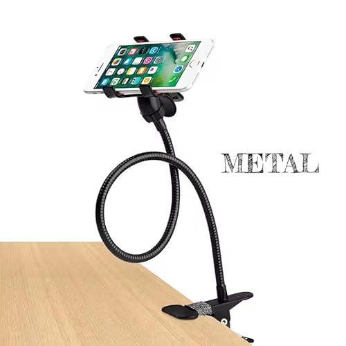 Suporte de Celular Mesa Articulavel 50cm Cabo FORTE METAL Clipe 360° QUALIDADE