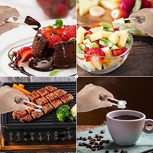 Gvolatee 10 Pièces Pince à glaçons INOX 11cm, Multifonctions Poli Pinces à Sucre Main Vintage, pour Bonbon, Glace, Biscuit, Café, Cuisine, Mariage, fête d'anniversaire, Bar Buffet Grill (Argent) – vue 7