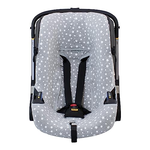 Jyoko Kids Funda Para Silla De Auto Y Cochecito Compatible Con Doona, Elaborado En 100 Algodón White Star