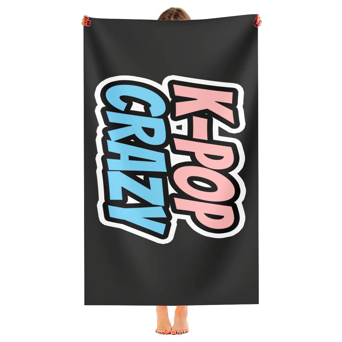 186 Bath Towel K-Pop Crazy Korean Pop Music Fan Towels Cosy Bath Sheets Premium Towel Sheets For Everyday Spa Swim 80X130Cm