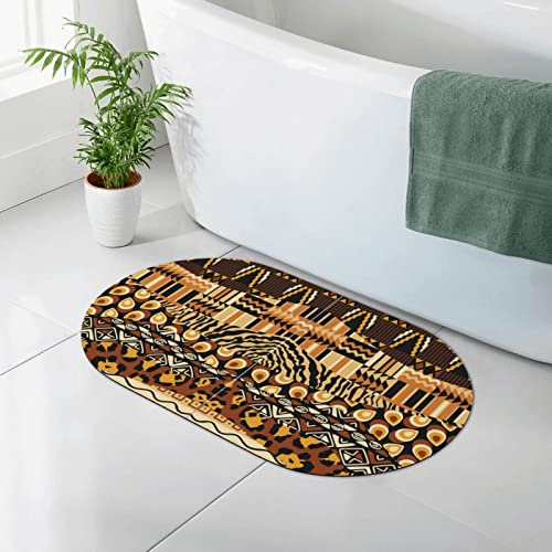 CARRDKDK Tappeto da bagno in stile africano patchwork, in diatomacea, antiscivolo, adatto sotto la porta, tappetino da bagno o doccia, per la parte anteriore della vasca, della doccia, del lavandino