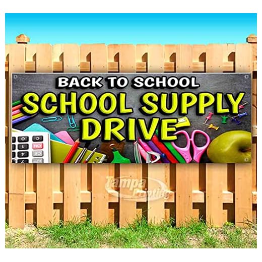 Where can i donate backpacks Heavy-Duty Vinyl Banner for School Supplies