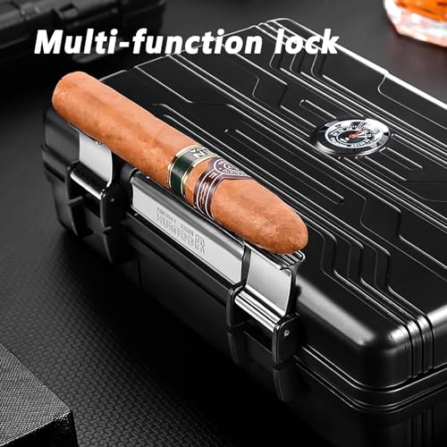 CFDZCP Humidor Armoire Cave À Cigares De Voyage, Paquet De 10 Caves À Cigares Portables, Matériau Ldpe, avec Serrure Et Humidificateur Intégré, for Sorties/Affaires/Cadeaux(D) – vue 3