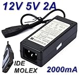 Marke: TopChargeur TOP CHARGEUR * Netzteil Netzadapter Ladekabel Ladegerät 12V 5V 2A 5 PIN für MOLEX IDE für Festplatte HDD