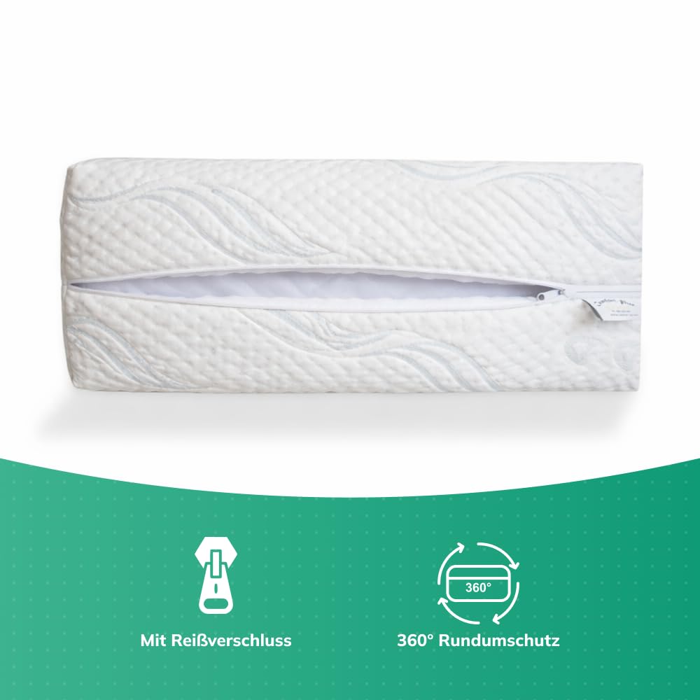 Tencel Matratzenbezug, Schonbezug mit Reißverschluss, 90x200cm, Waschbar bei 40°C (20cm)