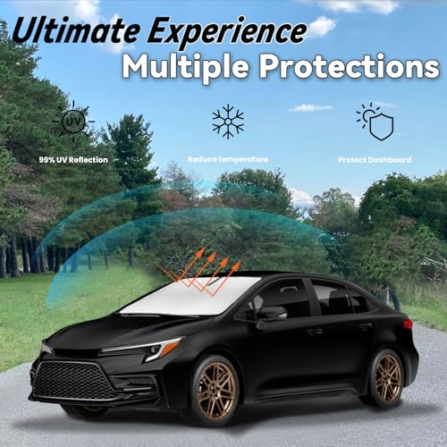 Image of Windshield Sun Shade for Toyota Corolla 2014-2019