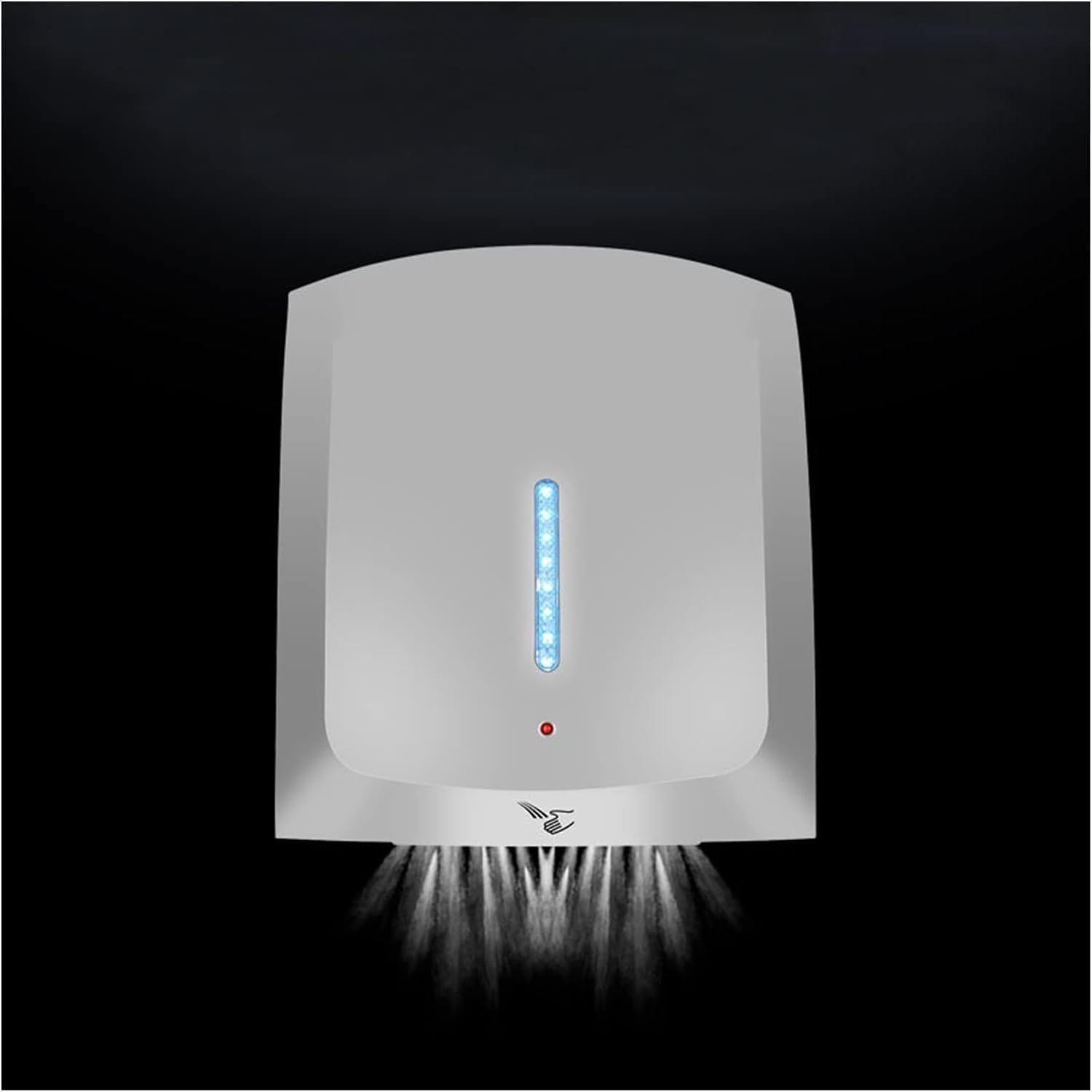 Hand Dryer Automatic Induction Hotel Household Bathroom Blow The Phone Dry Hands Hand Dryer Hot and Cold Switching Punch-Free Installation,Navy Blue-Type