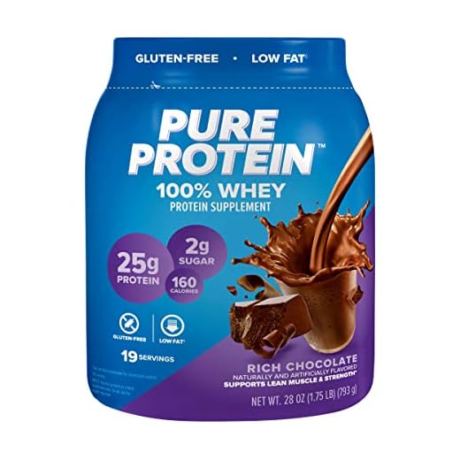 Pure Protein 100% Whey Protein Powder, Rich Chocolate, 25 g Protein, 1.75 lb (Packaging May Vary)