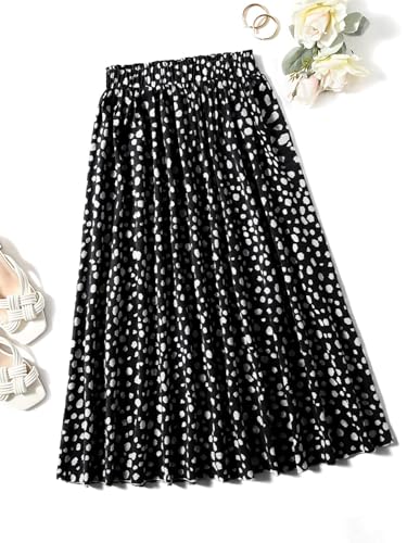 Women's Vintage All Over Print A Line High Waist Flare Flowy Casual Midi Skirts3