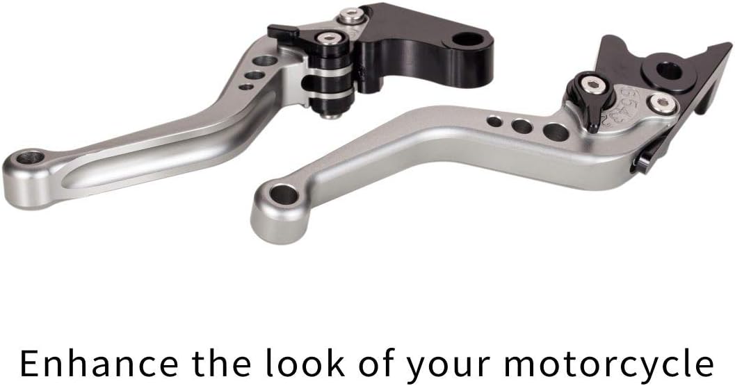 Hopider Short Brake Clutch Levers for GROM MSX125 2014-2019, CBR250R 2011-2013, CBR300R/CB300F/FA 2014-2019, CB400F/CB400R 2013-2015, CBR500R/CB500F/X 2013-2019, Monkey 125 2018-2019,Titanium