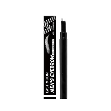 Mens Eyebrow Enhancer, Temporary Color for Eye Brow, Beard Pencil Filler for Men, Four-Fork Tip Beard Styling Pen, Waterproof Sweat Proof Long Lasting Eyebrow Makeup for Full, Defined Eyebrows 1PCS