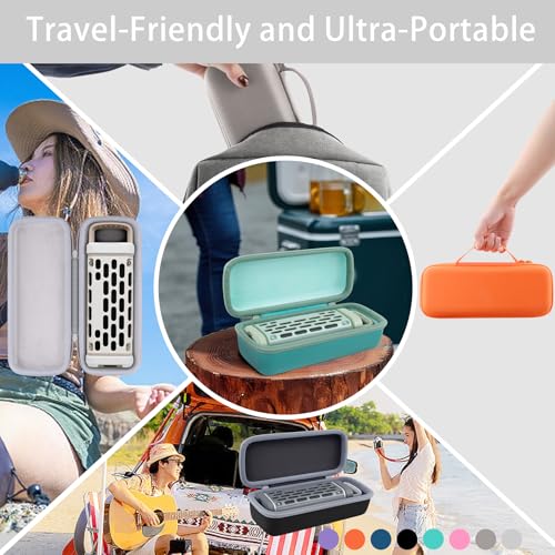 co2CREA for Turtlebox Ranger Loud Outdoor Portable Bluetooth 5.4 Speaker, Hard Carrying Case with Handle, Shockproof Protective Travel Storage Case, White by co2CREA - Image 8