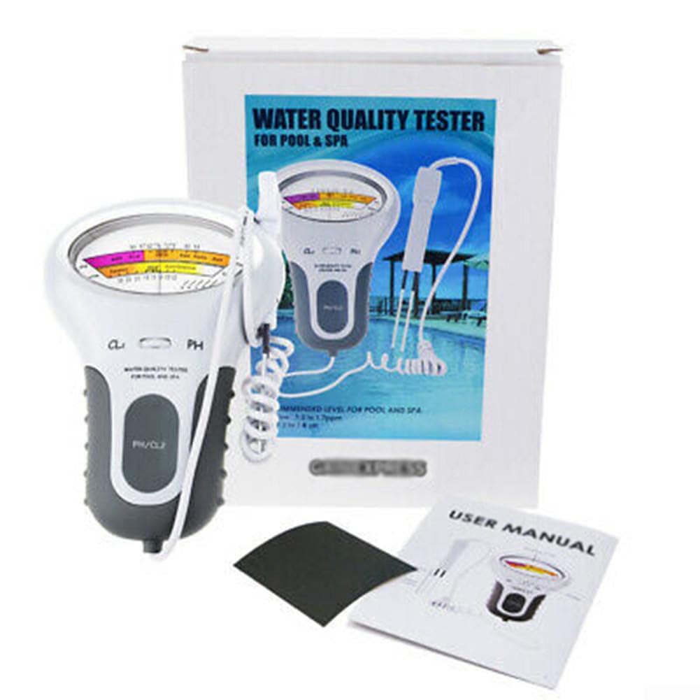 COYEUX Tester per Piscina misuratore di Cloro e PH 2 in 1, Laboratorio CL2 da 0,2~3,0 ppm, per Acqua Potabile idroponica per Piscine Vasche idromassaggio per acquari
