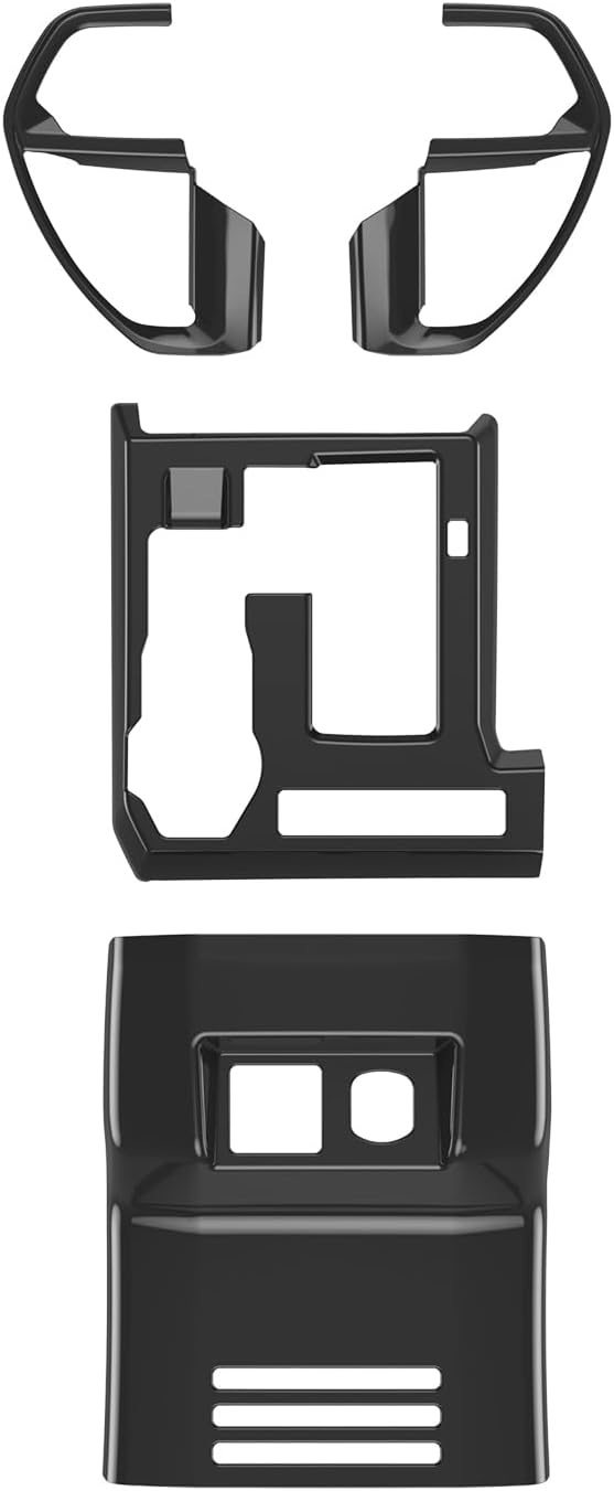 xipoqix 4PCS Center Console Interior Decoration Trim Compatible with 24-26 Toyota Tacoma Rear Air Vent Cover Replacement for 2024-2026 Toyota Tacoma Accessories(Glossy Black)