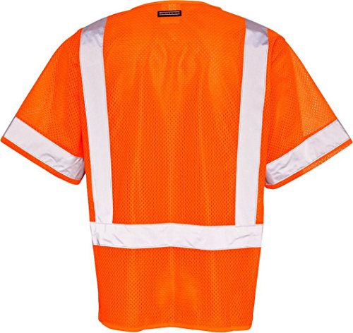 Kishigo 1265 Ultra-Cool Polyester Mesh Economy Vest, Extra Large, Orange