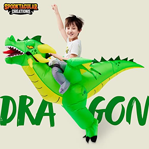 Spooktacular Creations Dragon Inflatable Costumes For Kids, Cool Green Air Blow Up Costumes, Ride On Dinosaur Costumes For Halloween Costume Parties #TOP1