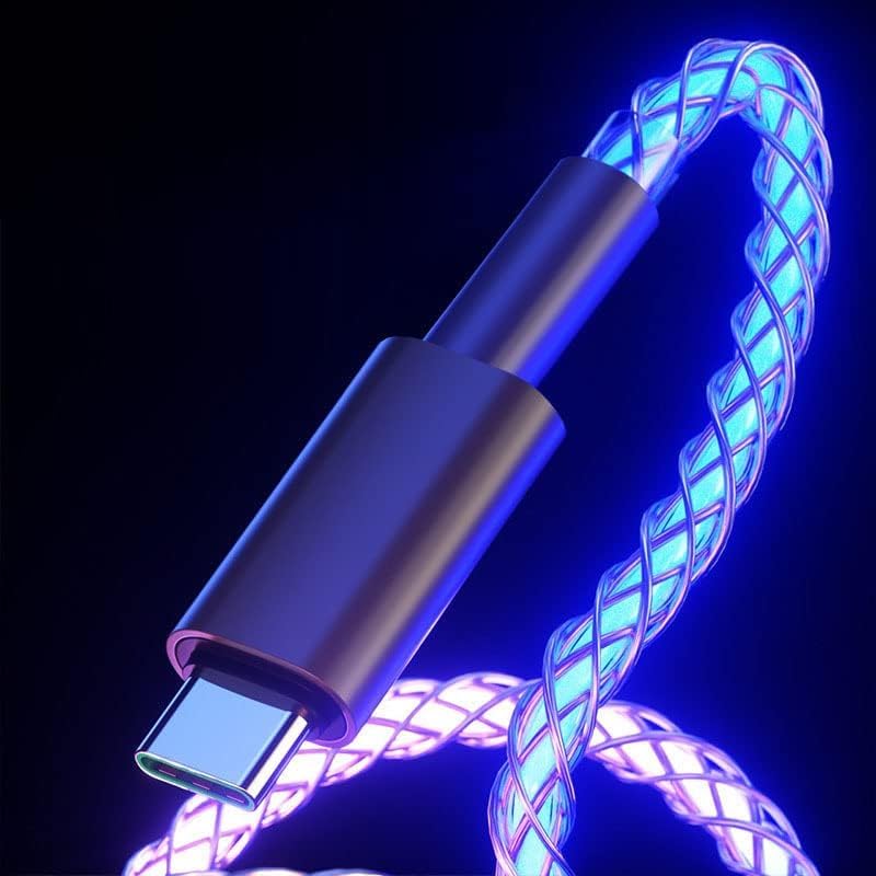 Miniatura 3 de Cable de carga universal iluminado USB de 3.28 pies para iPhone 14 Pro Max RGB LED Cable de carga gradual, cable de datos de carga rápida para