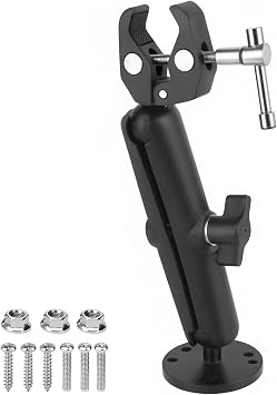 Trolling Motor Stabilizer Mount Support for Minn kota Terrova/Riptide Terrova/Ulterra/PowerDrive, Tough-Claw Boat Trolling Motor Bracket Reduce Bounce, 360 Adjustable, Fits to 0.6" to 2" Diameter Bar