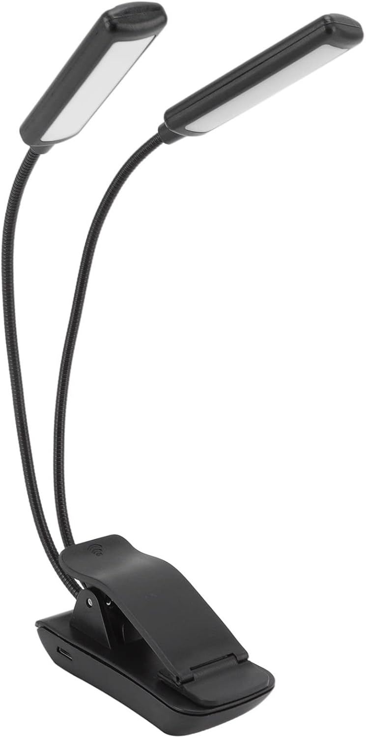 FTVOGUE LED Reading Light with Clamp Flexible Gooseneck Book Light Rechargeable Rechargeable