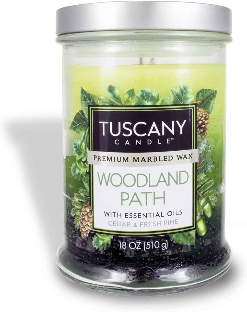 Bougie Tuscany Candle Fresh Cinnamon 18 Oz - Marbrée 2 Mèches - Neuf - Parfum Cannelle Fraîche