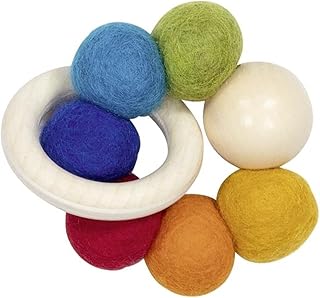 goki Greifling Regenbogen aus Holz und Wollfilz