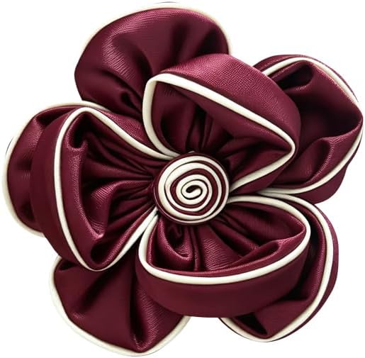 Camellia Flower Brooches Pins Rose Flowers Brooch Pin for Women Satin Fabric Flowers Brooches Vintage Lapel Pins Cloth Flower Brooches Dress Skirt Scarf Hat Pins Accessories Wedding Party Gift