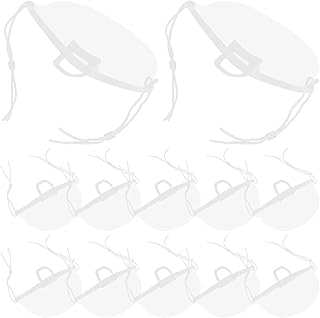 Zerodeko Anti-Spicy Clear Plastic for Chefs Food Protection Mouth Shield for Restaurants Salons and Catering 20Pcs