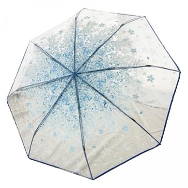 2xTransparent Umbrella Blossom Dome Umbrella Clear Bubble Umbrella Blue |Clothing Shoes & Accessories | Womens Accessories | Umbrellas-image-42