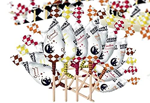 Recharge de 100 sucettes fers de lance assorties caramel & saveurs fruits Cover